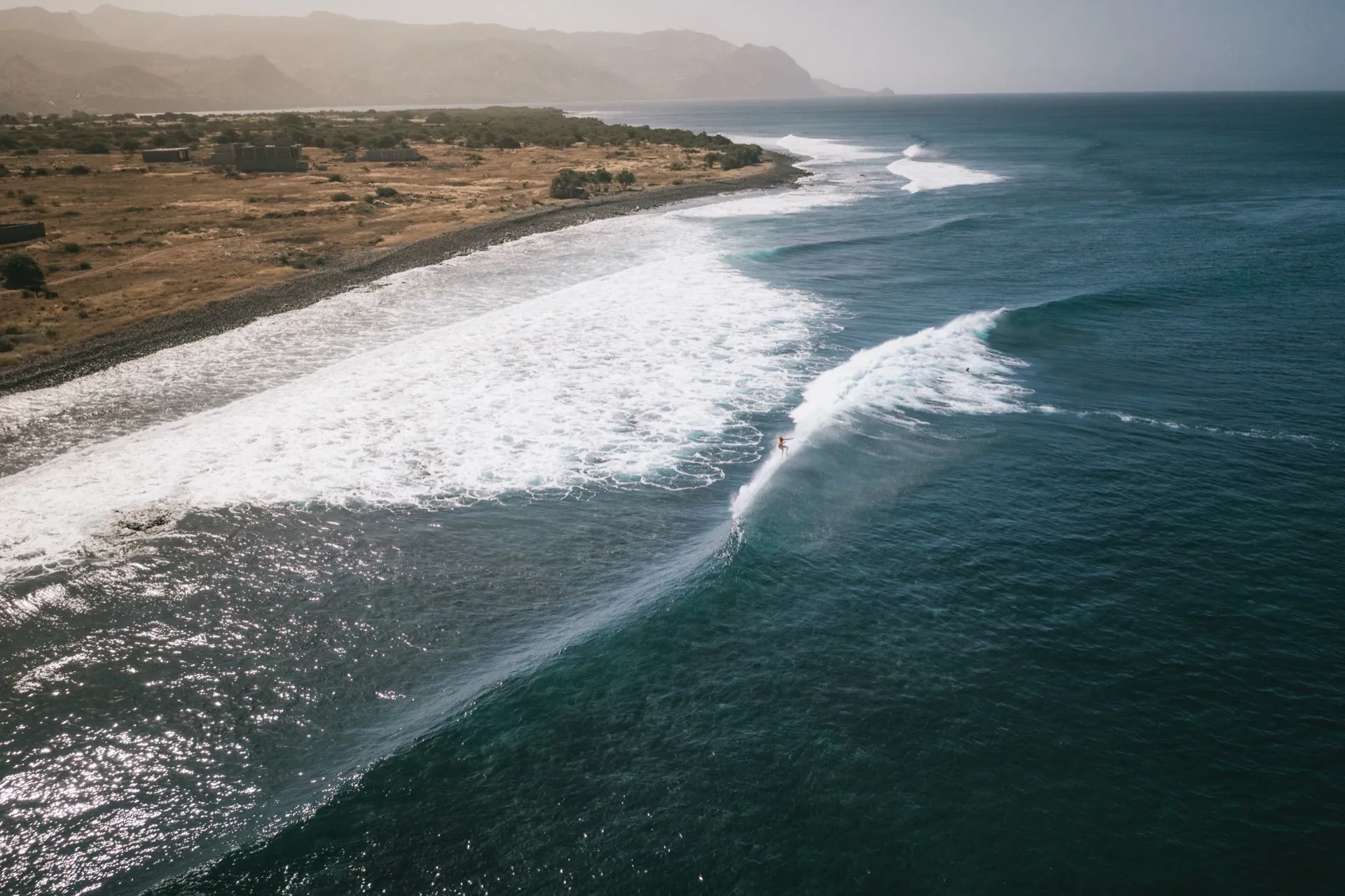 Aerial coastline waves
