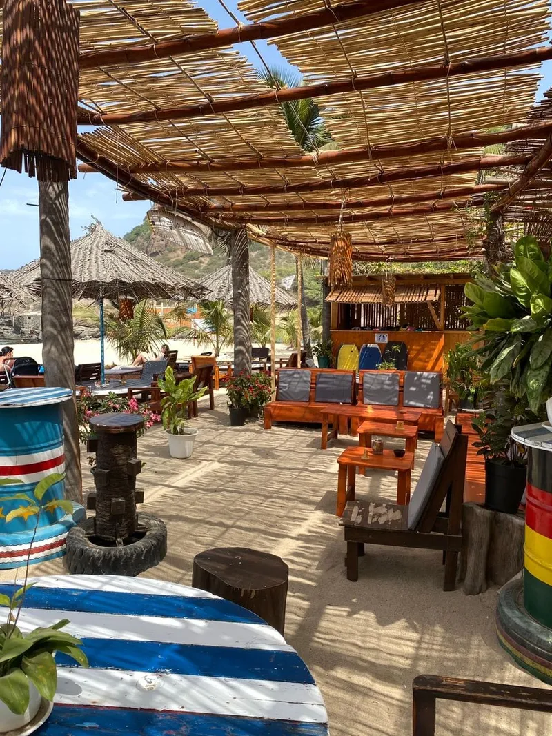 Drinks and relaxation at Kabungo Beach Bar, Tarrafal
