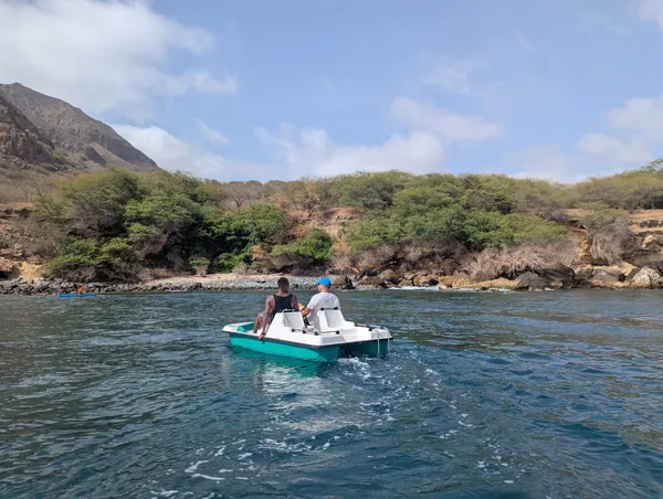 Pedalo ride on Tarrafal bay, Cabo Verde